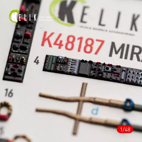 Kelik Mirage F1C/CR - interior 3D decals for Italeri - 3D belsőtér-részletező matricakészlet