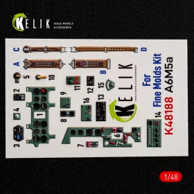   Kelik A6M5a - interior 3D decals for Fine Molds - 3D belsőtér-részletező matricakészlet