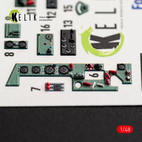Kelik A6M5a - interior 3D decals for Fine Molds - 3D belsőtér-részletező matricakészlet