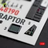 Kelik F-22 Raptor - interior 3D decals for Hasegawa - 3D belsőtér-részletező matricakészlet