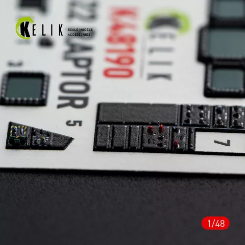 Kelik F-22 Raptor - interior 3D decals for Hasegawa - 3D belsőtér-részletező matricakészlet
