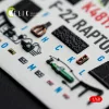Kelik F-22 Raptor - interior 3D decals for Hasegawa - 3D belsőtér-részletező matricakészlet