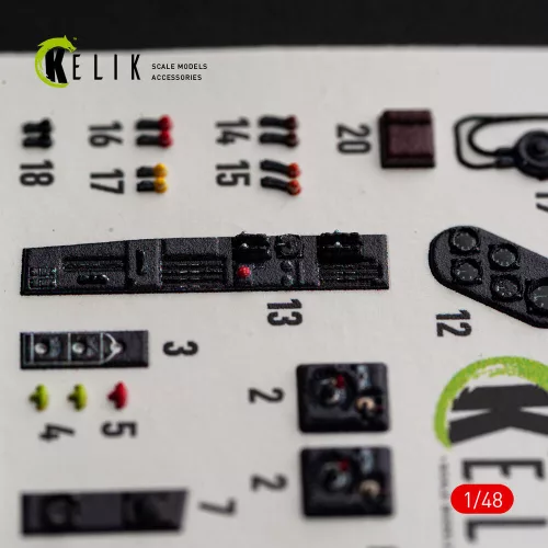 Kelik He-111 H-16 - interior 3D decals for ICM - 3D belsőtér-részletező matricakészlet