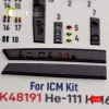 Kelik He-111 H-16 - interior 3D decals for ICM - 3D belsőtér-részletező matricakészlet