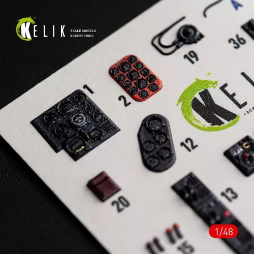 Kelik He-111 H-20 - interior 3D decals for ICM - 3D belsőtér-részletező matricakészlet