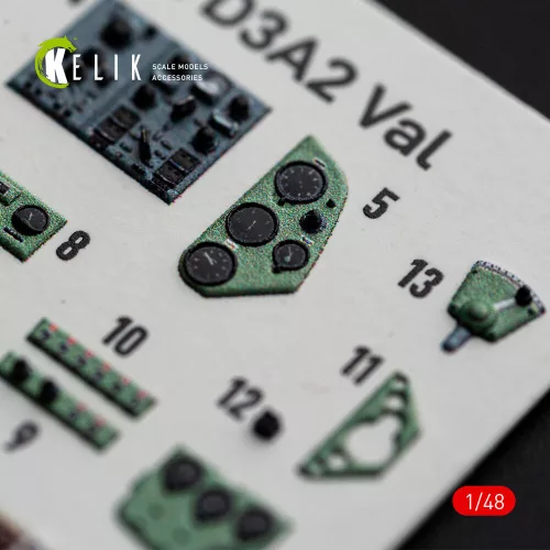 Kelik Aichi D3A2 Val - interior 3D decals for Wingsy Kits - 3D belsőtér-részletező matricakészlet