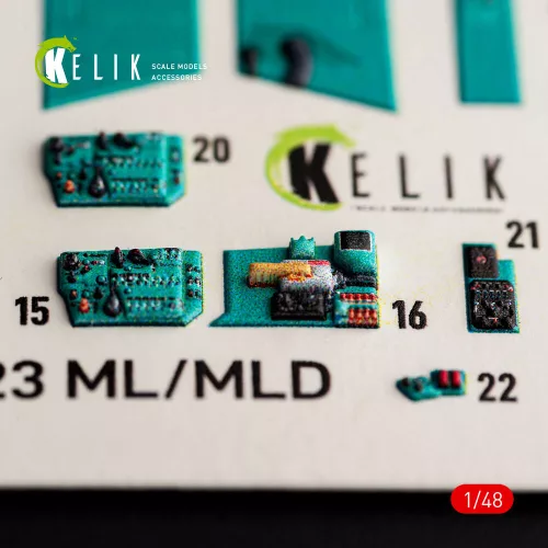 Kelik MiG-23 ML/MLD - interior 3D decals for Trumpeter - 3D belsőtér-részletező matricakészlet