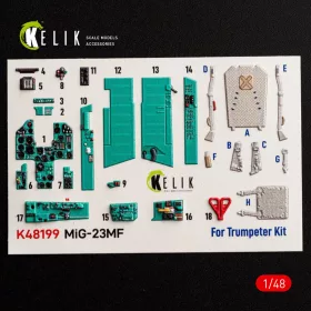   Kelik MiG-23MF - interior 3D decals for Trumpeter - 3D belsőtér-részletező matricakészlet