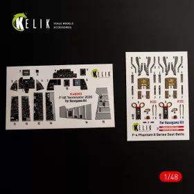   Kelik F-4E Terminator - interior 3D decals for Hasegawa - 3D belsőtér-részletező matricakészlet