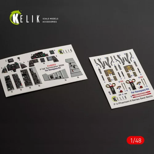 Kelik F-4E Terminator - interior 3D decals for Hasegawa - 3D belsőtér-részletező matricakészlet