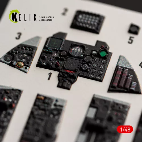 Kelik F-4E Terminator - interior 3D decals for Hasegawa - 3D belsőtér-részletező matricakészlet