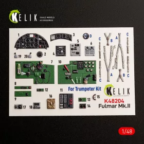   Kelik Fulmar Mk.II - interior 3D decals for Trumpeter - 3D belsőtér-részletező matricakészlet