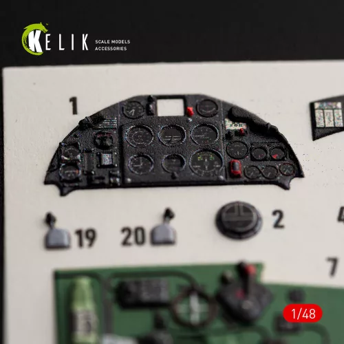 Kelik Fulmar Mk.II - interior 3D decals for Trumpeter - 3D belsőtér-részletező matricakészlet