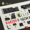 Kelik F-16CM - interior 3D decals for Great Wall Hobby - 3D belsőtér-részletező matricakészlet