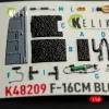 Kelik F-16CM - interior 3D decals for Great Wall Hobby - 3D belsőtér-részletező matricakészlet