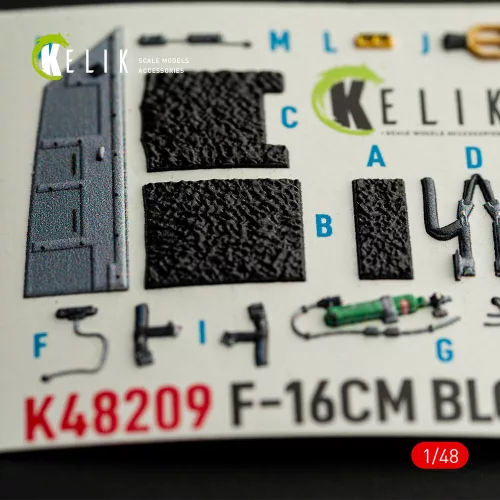 Kelik F-16CM - interior 3D decals for Great Wall Hobby - 3D belsőtér-részletező matricakészlet