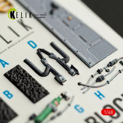 Kelik F-16CM - interior 3D decals for Great Wall Hobby - 3D belsőtér-részletező matricakészlet