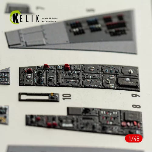 Kelik F-106A Delta Dart Type 1 - interior 3D decals for Trumpeter - F-106A Delta Dart 1. típus – 3D belsőtér-részletező matricakészlet