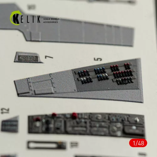 Kelik F-106A Delta Dart Type 1 - interior 3D decals for Trumpeter - F-106A Delta Dart 1. típus – 3D belsőtér-részletező matricakészlet