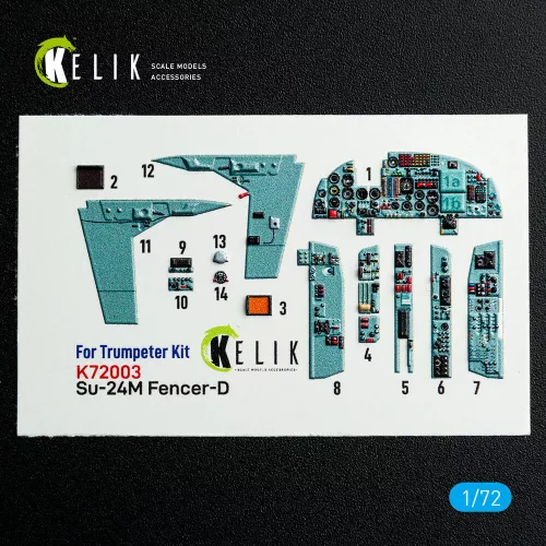 Kelik SU-24M interior 3D decals for Trumpeter kit - 3D belsőtér-részletező matricakészlet