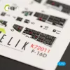 Kelik F-16D Fighting Falcon interior 3D decals for Kinetic kit - 3D belsőtér-részletező matricakészlet