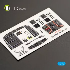   Kelik MH-53E Sea Dragon interior 3D decals for Italeri kit - 3D belsőtér-részletező matricakészlet