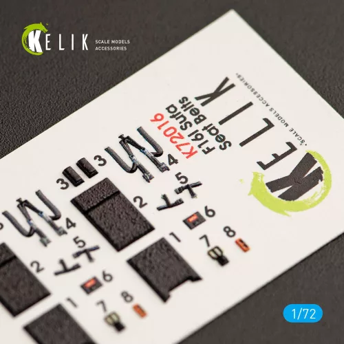 Kelik F-16I Sufa interior 3D decals for Kinetic kit - 3D belsőtér-részletező matricakészlet