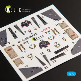   Kelik TA-4J Skyhawk interior 3D decals for Fujimi/Hobby 2000 kit - 3D belsőtér-részletező matricakészlet