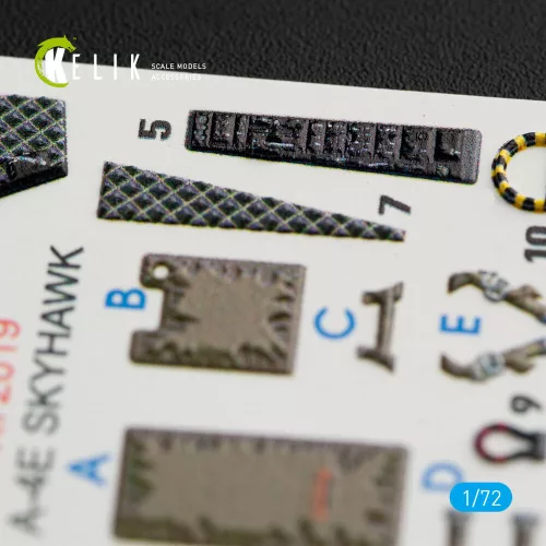 Kelik A-4E Skyhawk interior 3D decals for Fujimi/Hobby 2000 kit - 3D belsőtér-részletező matricakészlet