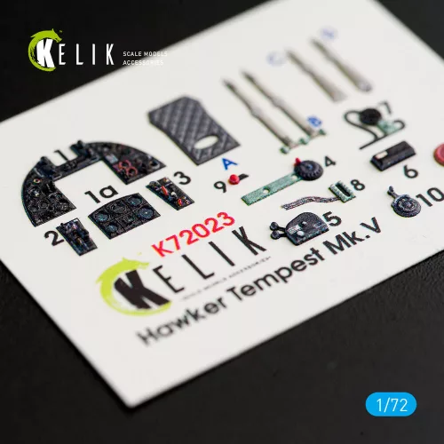 Kelik Hawker Tempest Mk.V interior 3D decals for Airfix kit - 3D belsőtér-részletező matricakészlet