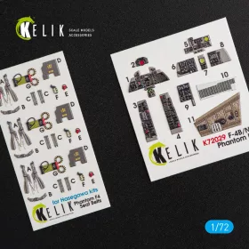   Kelik F-4(B,N) Phantom II interior 3D decals for Hasegawa kit - 3D belsőtér-részletező matricakészlet