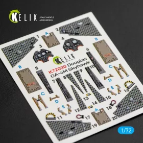   Kelik OA-4M Skyhawk interior 3D decals for Fujimi/Hobby 2000 kit - 3D belsőtér-részletező matricakészlet