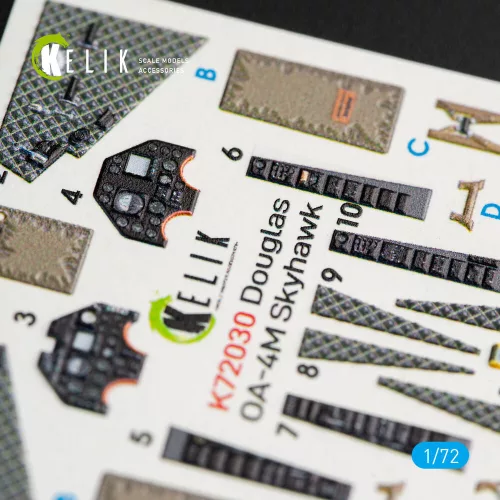 Kelik OA-4M Skyhawk interior 3D decals for Fujimi/Hobby 2000 kit - 3D belsőtér-részletező matricakészlet
