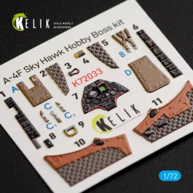   Kelik A-4F Skyhawk interior 3D decals for HobbyBoss kit - 3D belsőtér-részletező matricakészlet