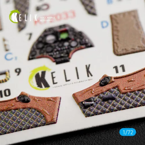 Kelik A-4F Skyhawk interior 3D decals for HobbyBoss kit - 3D belsőtér-részletező matricakészlet