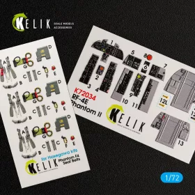   Kelik RF-4E Phantom II interior 3D decals for Hasegawa kit - 3D belsőtér-részletező matricakészlet