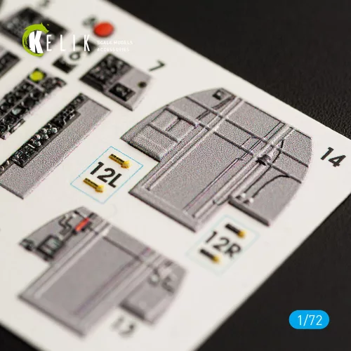 Kelik RF-4E Phantom II interior 3D decals for Hasegawa kit - 3D belsőtér-részletező matricakészlet