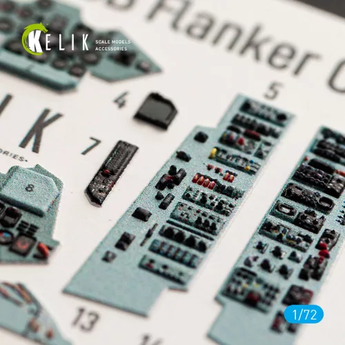 Kelik SU-27UB interior 3D decals for Trumpeter kit - 3D belsőtér-részletező matricakészlet