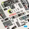Kelik MiG-29 Fulcrum-A 9-12 interior 3D decals for GWH kit - 3D belsőtér-részletező matricakészlet