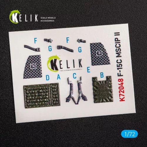 Kelik F-15C MSIP II Eagle interior 3D decals for GWH - 3D belsőtér-részletező matricakészlet