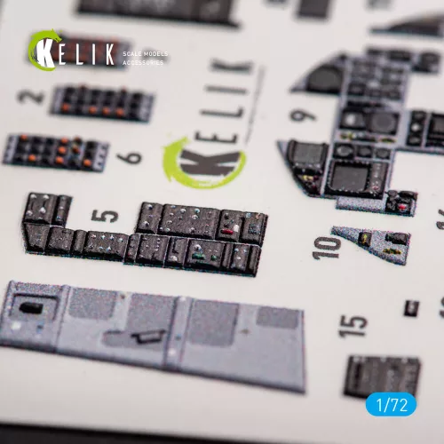 Kelik F-15C MSIP II Eagle interior 3D decals for GWH - 3D belsőtér-részletező matricakészlet