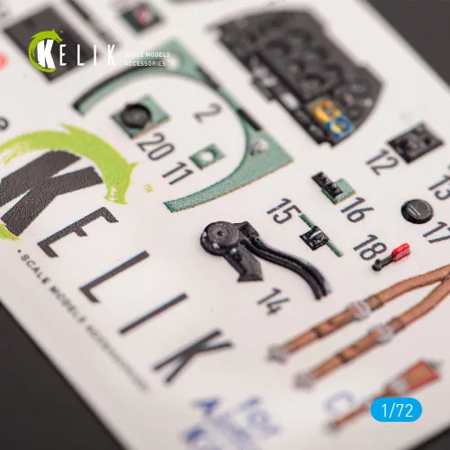 Kelik Spitfire F.Mk.22 - interior 3D decals for Airfix kit - 3D belsőtér-részletező matricakészlet