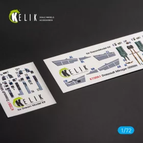   Kelik Mirage - 2000N - interior 3D decals for Dream Model kit - 3D belsőtér-részletező matricakészlet