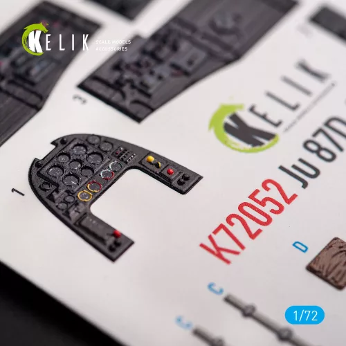 Kelik Junkers Ju87D-3N/D-7 - interior 3D decals for Fujimi/Hobby 2000 kit - 3D belsőtér-részletező matricakészlet