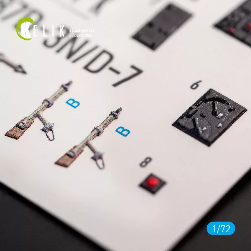 Kelik Junkers Ju87D-3N/D-7 - interior 3D decals for Fujimi/Hobby 2000 kit - 3D belsőtér-részletező matricakészlet