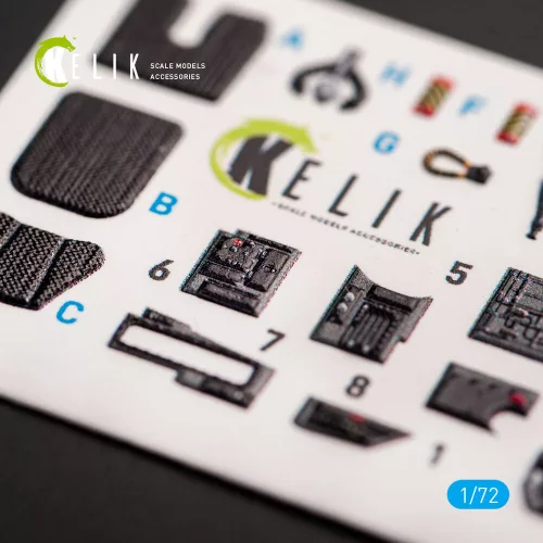 Kelik F-35A interior 3D decals for Tamiya kit - 3D belsőtér-részletező matricakészlet