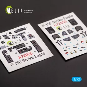   Kelik F-15E Strike Eagle - interior 3D decals for Revell kit - 3D belsőtér-részletező matricakészlet