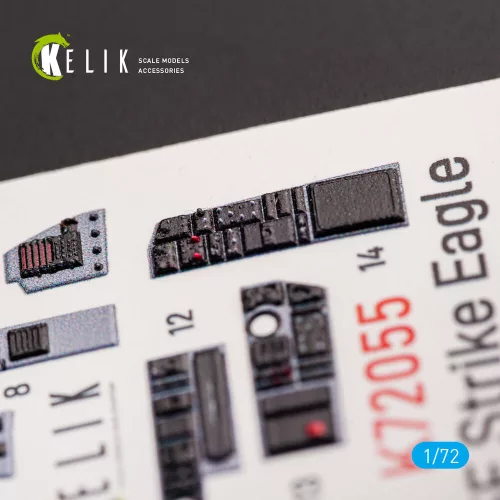 Kelik F-15E Strike Eagle - interior 3D decals for Revell kit - 3D belsőtér-részletező matricakészlet