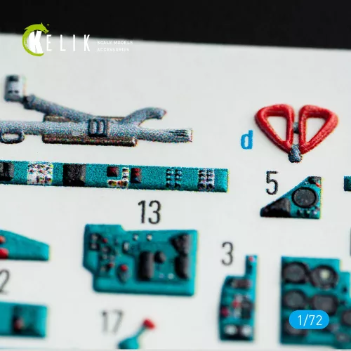Kelik MiG-23 ML/MLA  interior 3D decals for ClearProp kit - 3D belsőtér-részletező matricakészlet