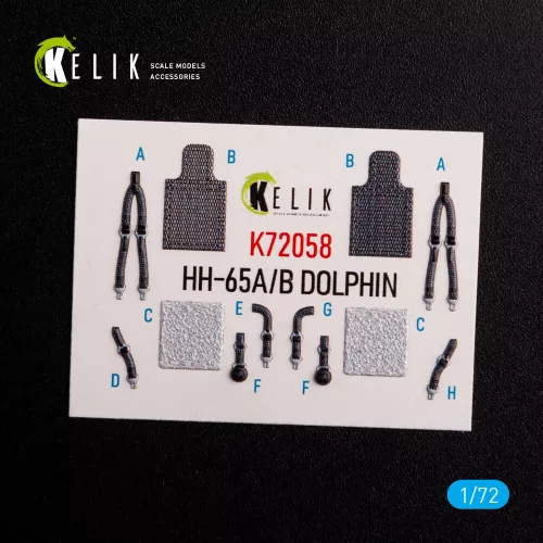 Kelik HH-65A/B Dolphin interior 3D decals for Dream Model  kit - 3D belsőtér-részletező matricakészlet